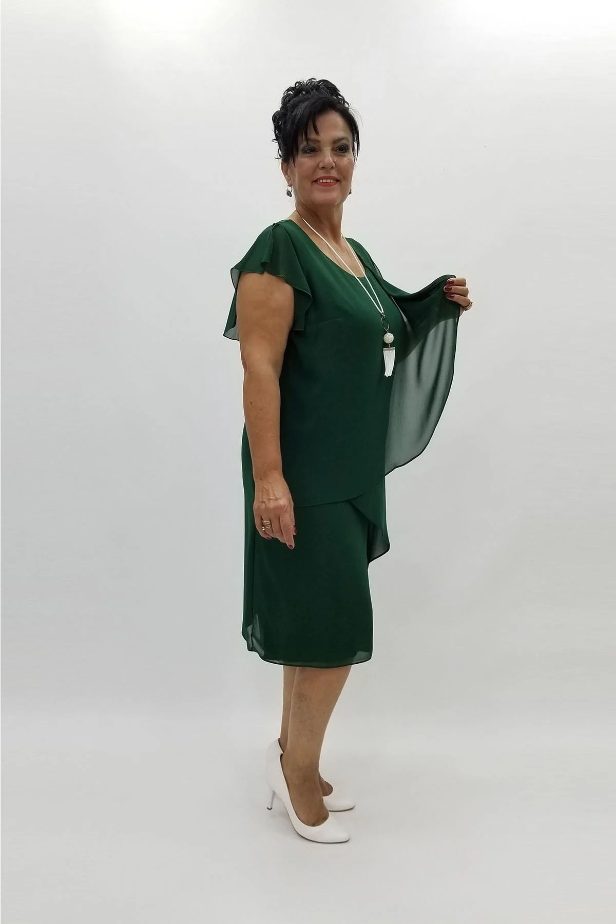 Miraggio Büyük Beden Abiye Elbise 96758 YEŞİL