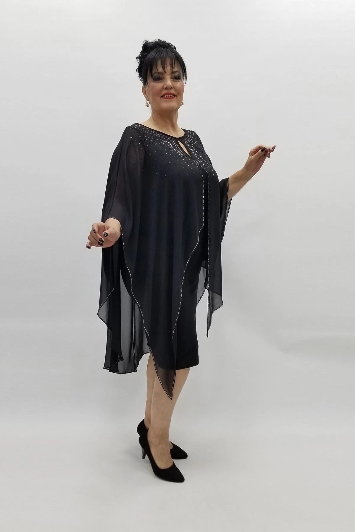 Miraggio Büyük Beden Abiye Elbise 97424 SİYAH