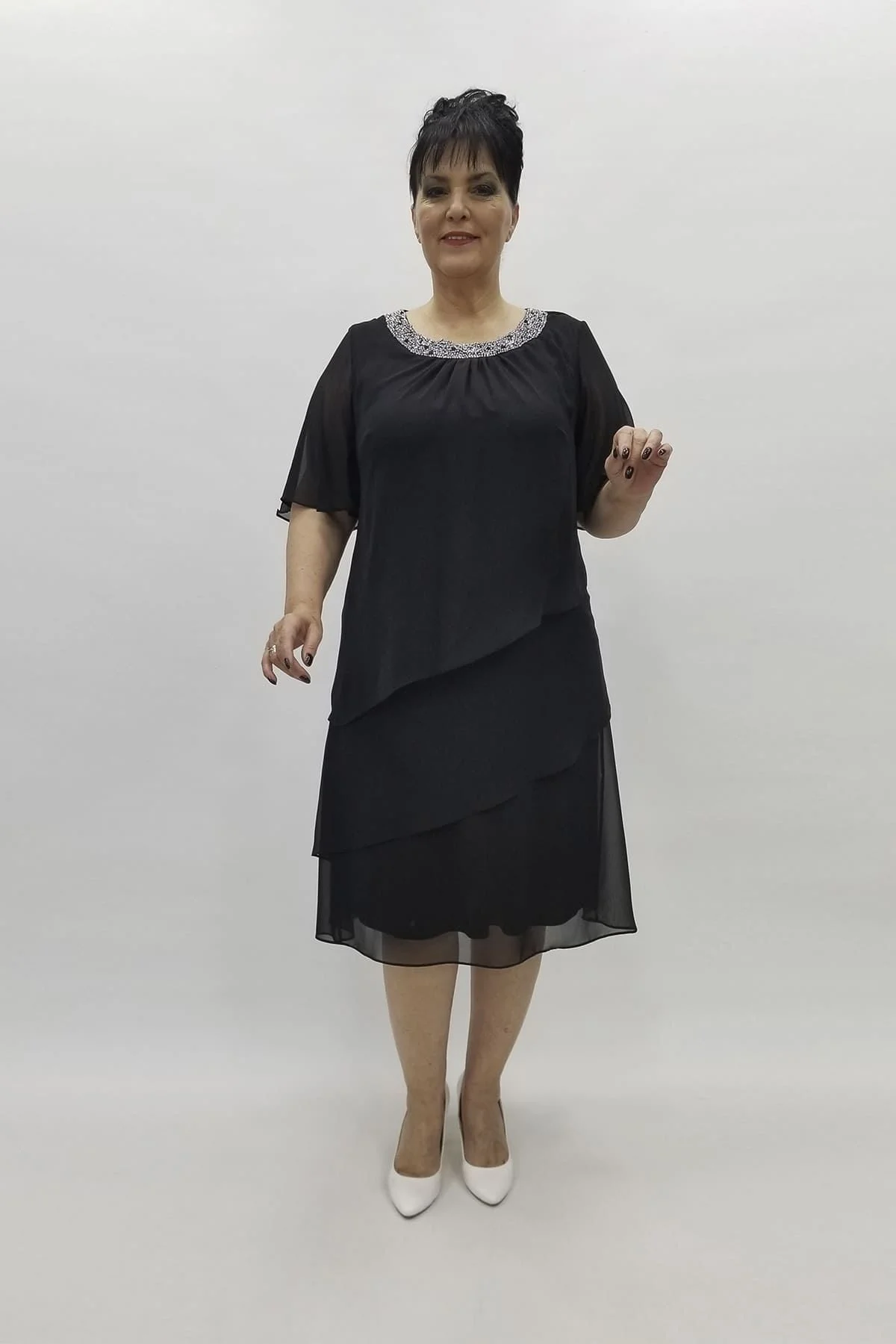 Miraggio Büyük Beden Abiye Elbise 97500 SİYAH