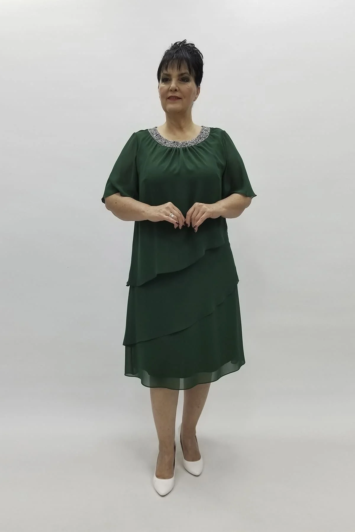 Miraggio Büyük Beden Abiye Elbise 97500 YEŞİL