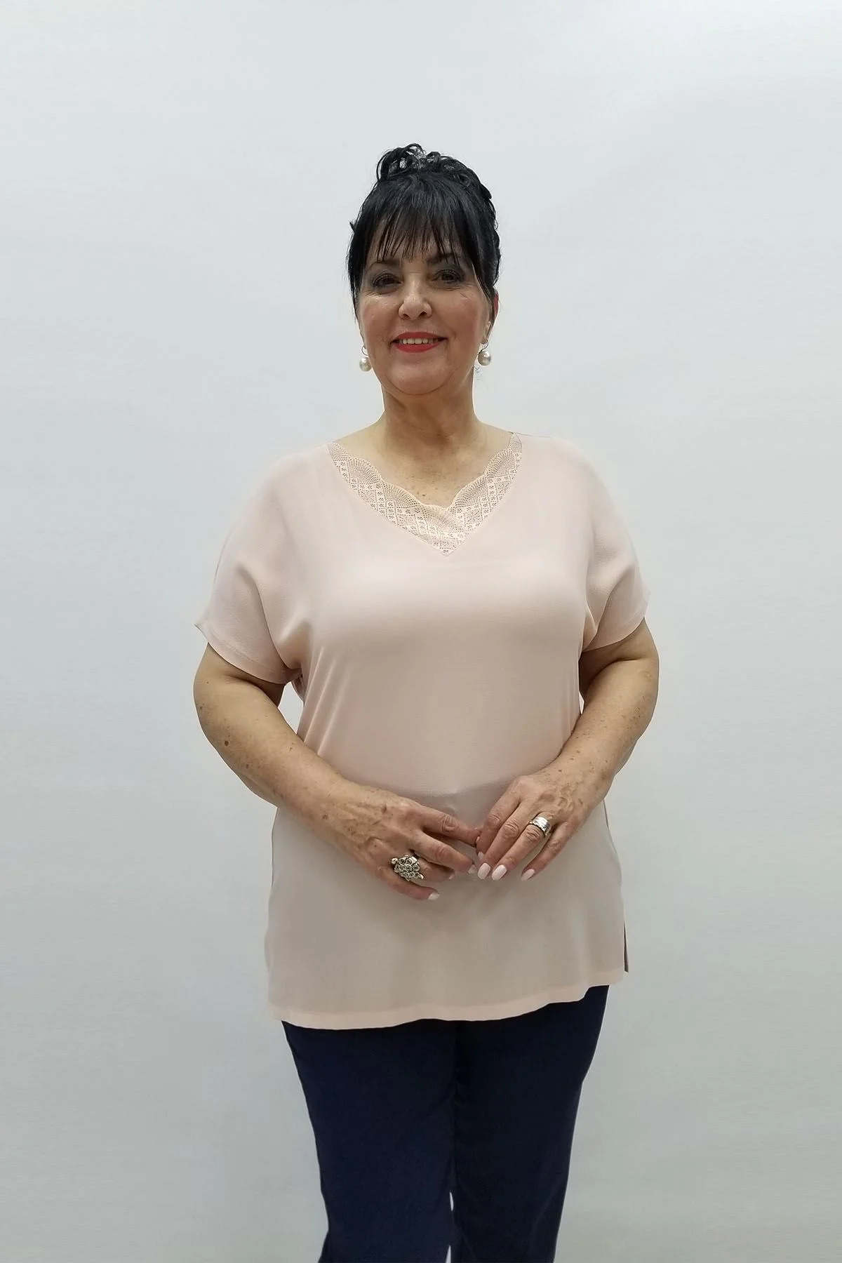 Miraggio Büyük Beden Bluz 96090 PUDRA