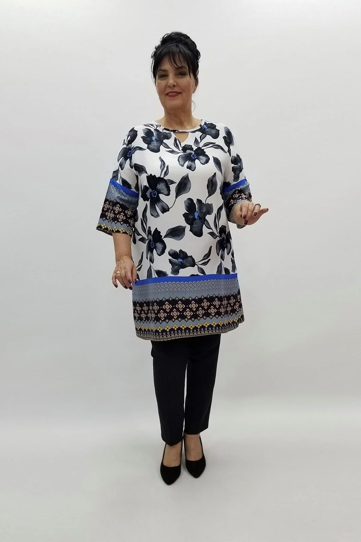 Miraggio Büyük Beden Bluz 97353 SİYAH