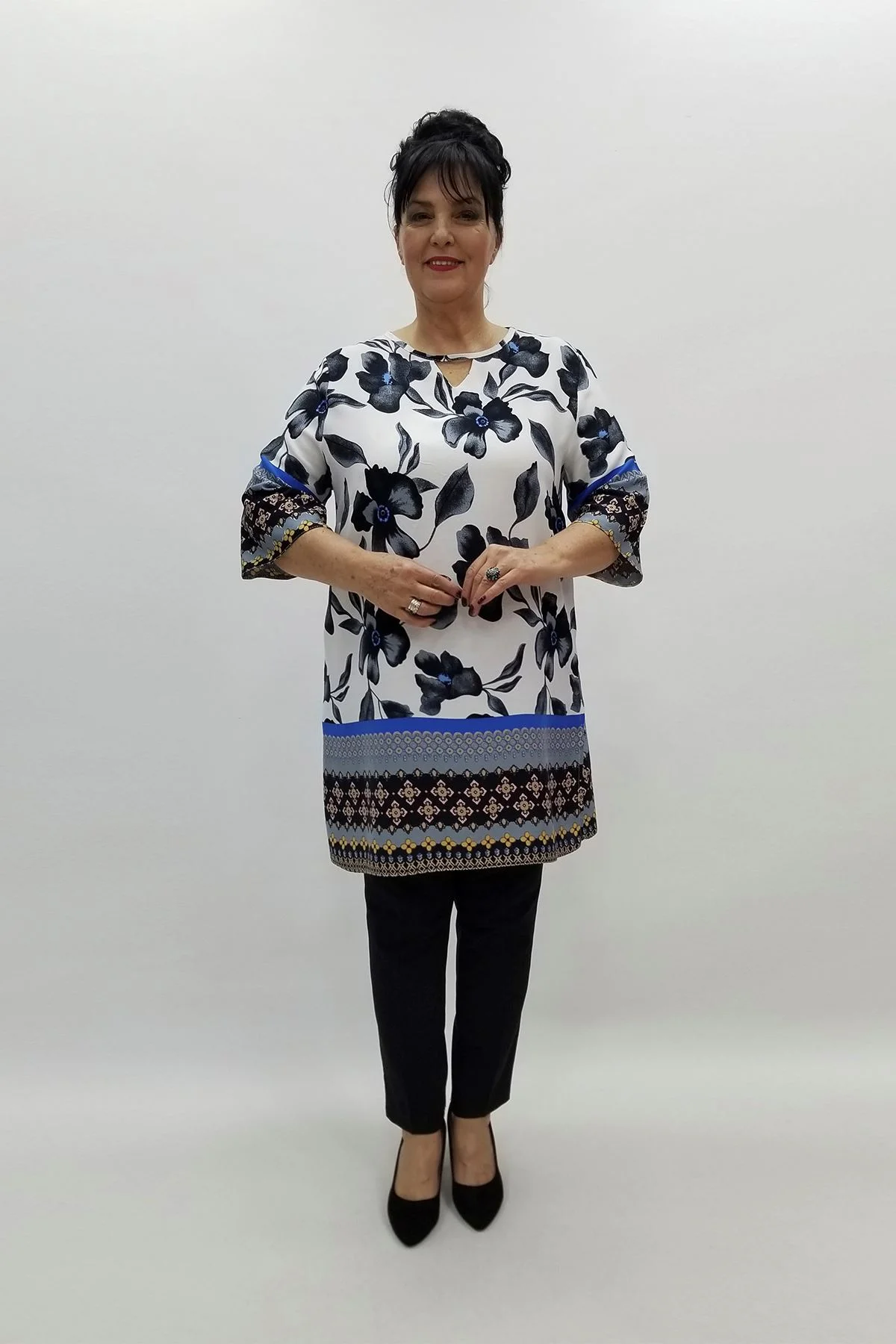 Miraggio Büyük Beden Bluz 97353 SİYAH