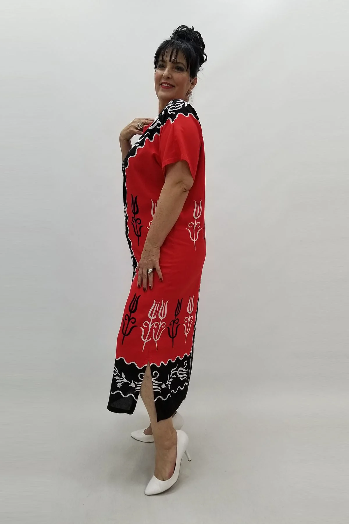 Miraggio Büyük Beden Elbise 95956 KIRMIZI