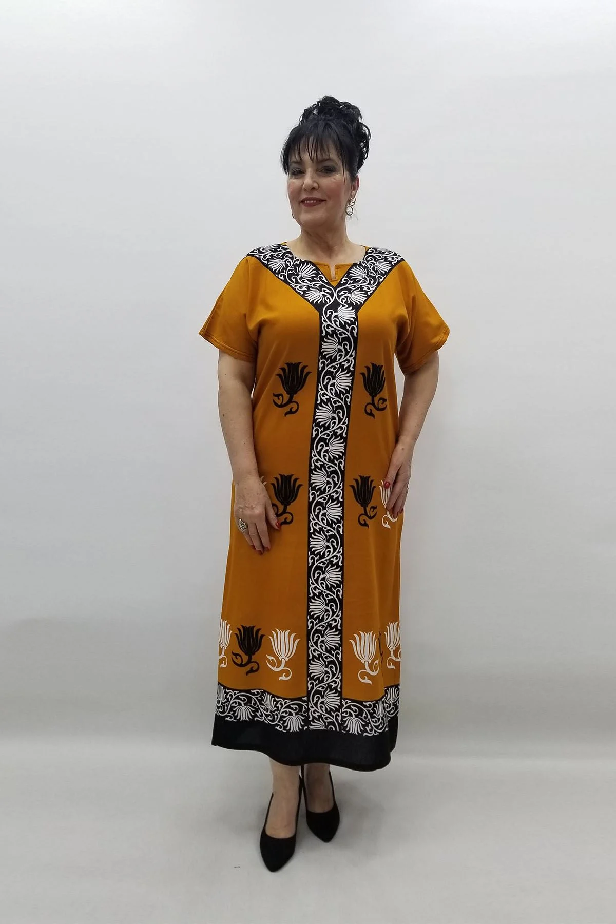 Miraggio Büyük Beden Elbise 95967 TABA