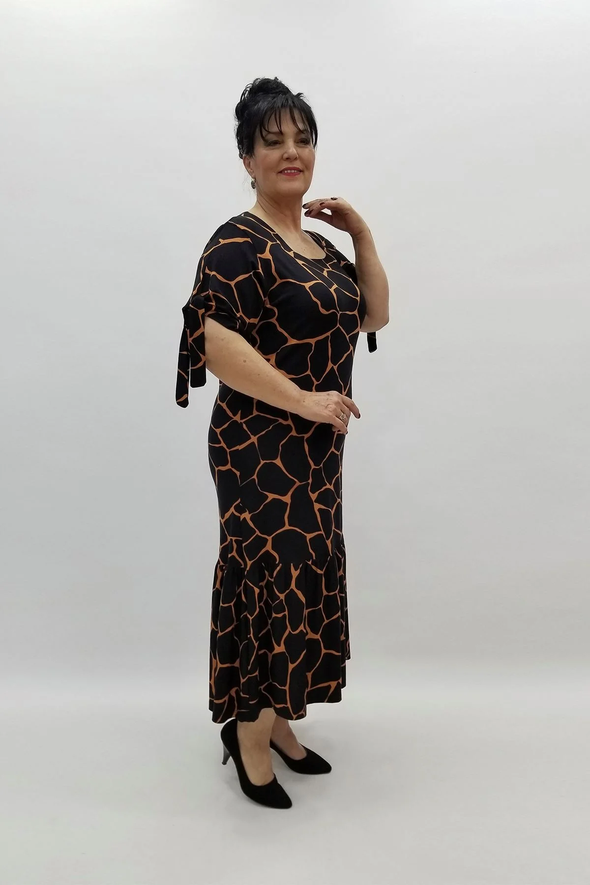 Miraggio Büyük Beden Elbise 97362 SİYAH