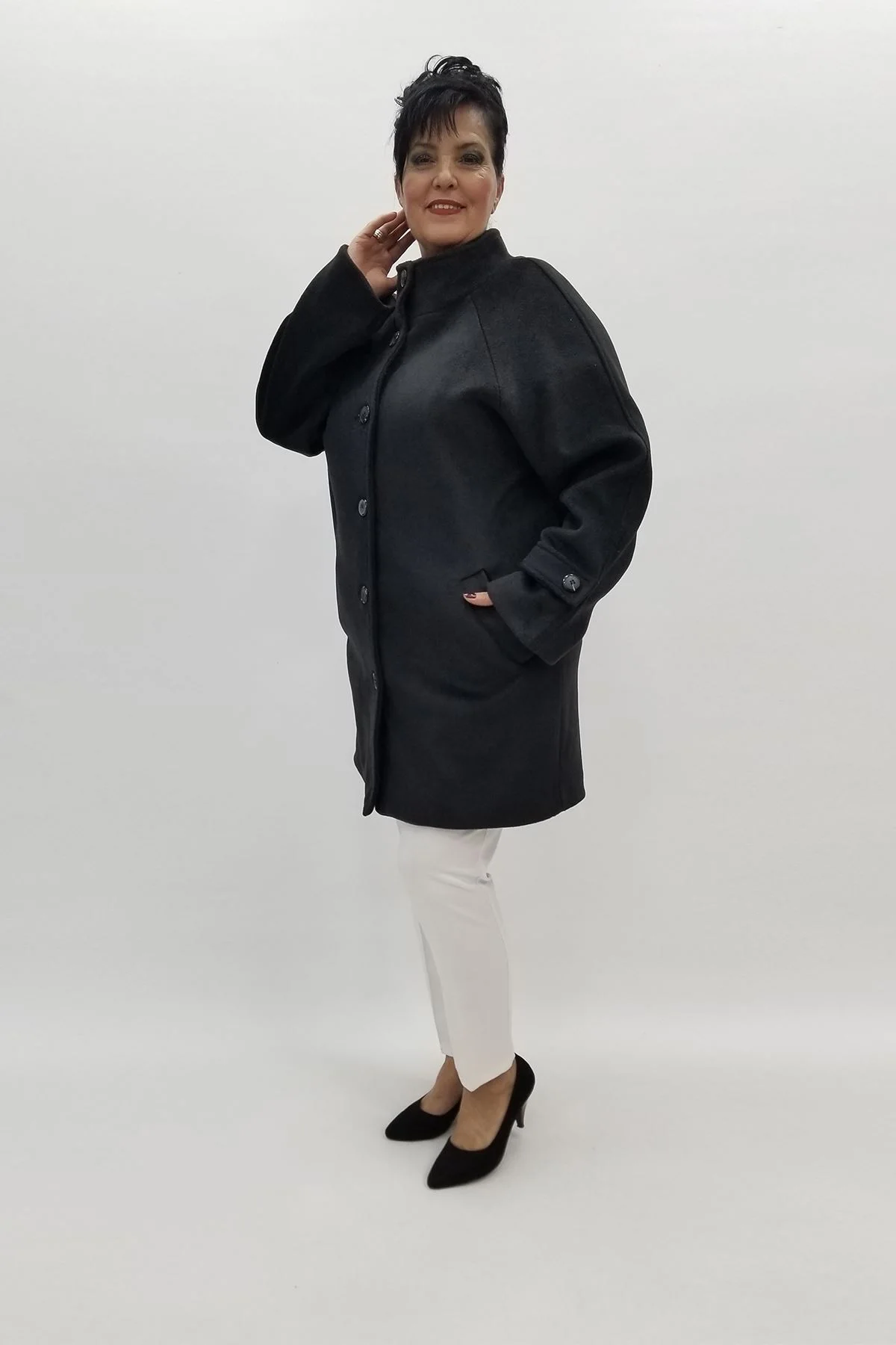 Miraggio Büyük Beden Kaban 97028 SİYAH