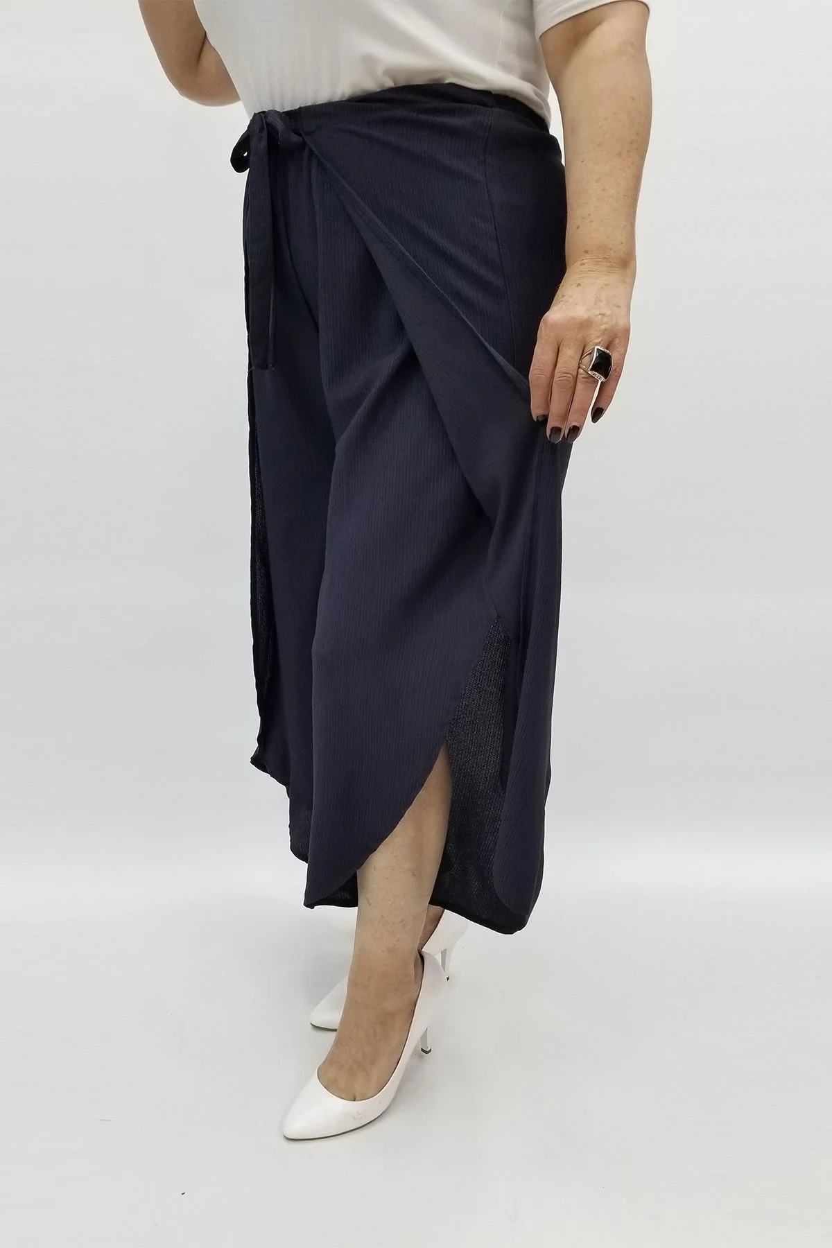 Miraggio Büyük Beden Kapri 97447 LACİVERT