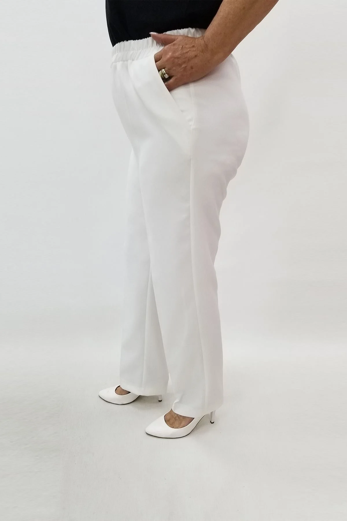 Miraggio Büyük Beden Pantolon 94997 BEYAZ