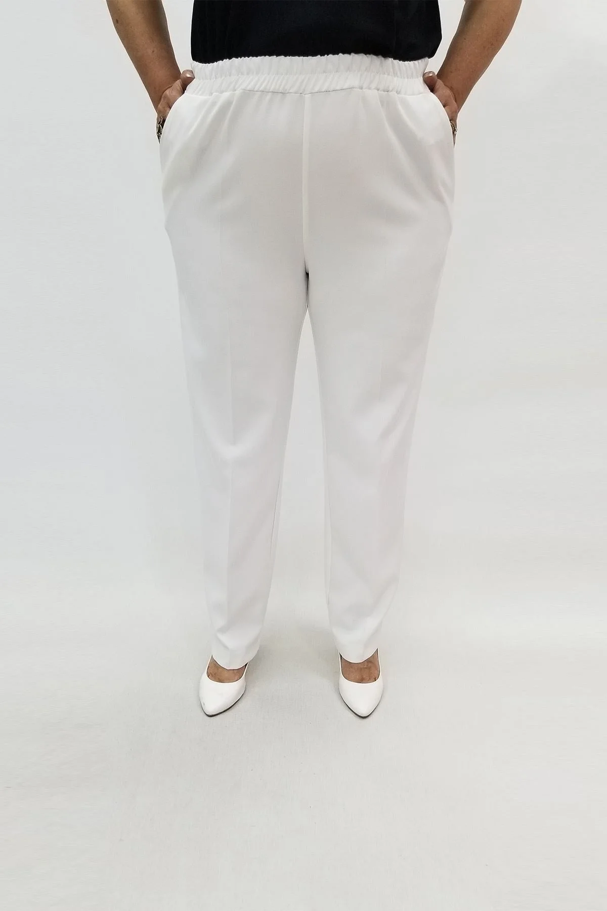 Miraggio Büyük Beden Pantolon 94997 BEYAZ