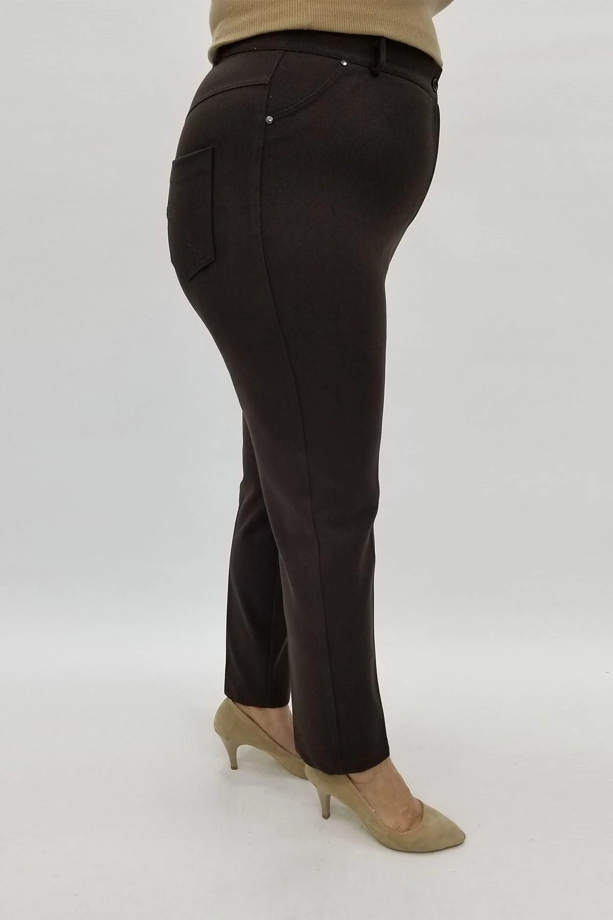 Miraggio Büyük Beden Pantolon 97175 KAHVE