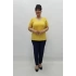Miraggio Büyük Beden Bluz 96075 SARI