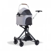 EuroDog Katlanabilir Köpek Arabası Gri 83x48,5x110 Cm
