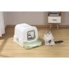M-Pets Eco Rattan Kapalı Kedi Tuvaleti Beyaz Yeşil 69x42x41cm
