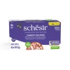 Schesir Tam ve Dengeli Ton Balığı ile Dana Etli Jöle İçinde Kedi Konservesi Multipack 6x50g