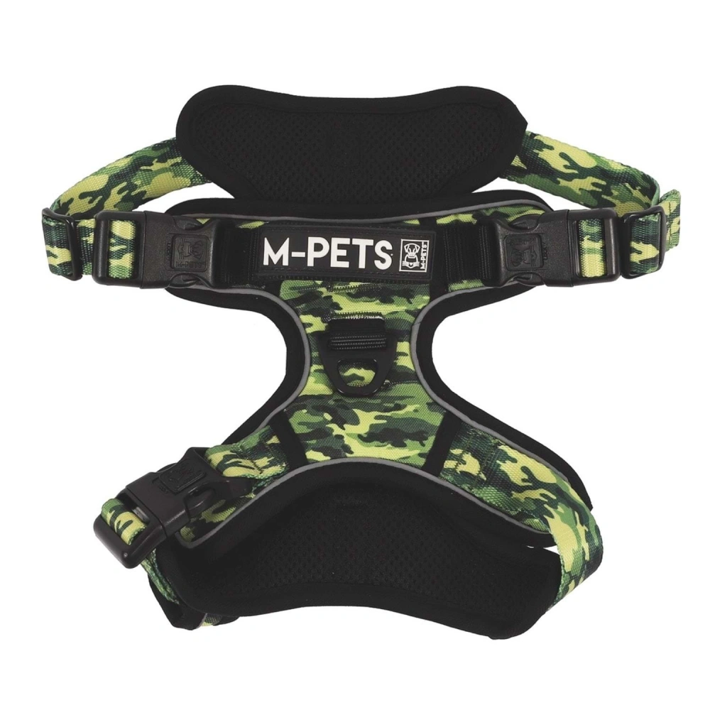 M-Pets Hiking Reflektörlü Soft Sırt Tasması Kamuflaj S