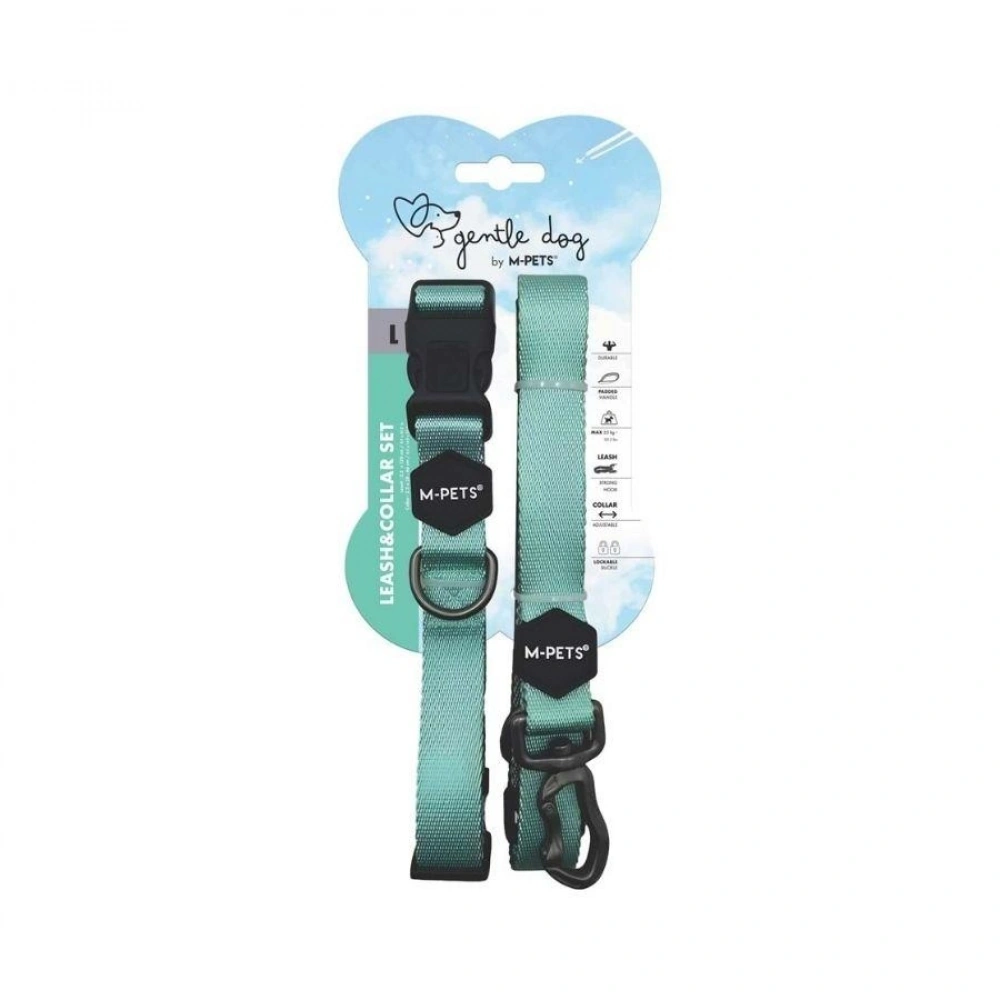 M-Pets Gentle Dog Boyun Tasması Ve Gezdirme Set (L) Green