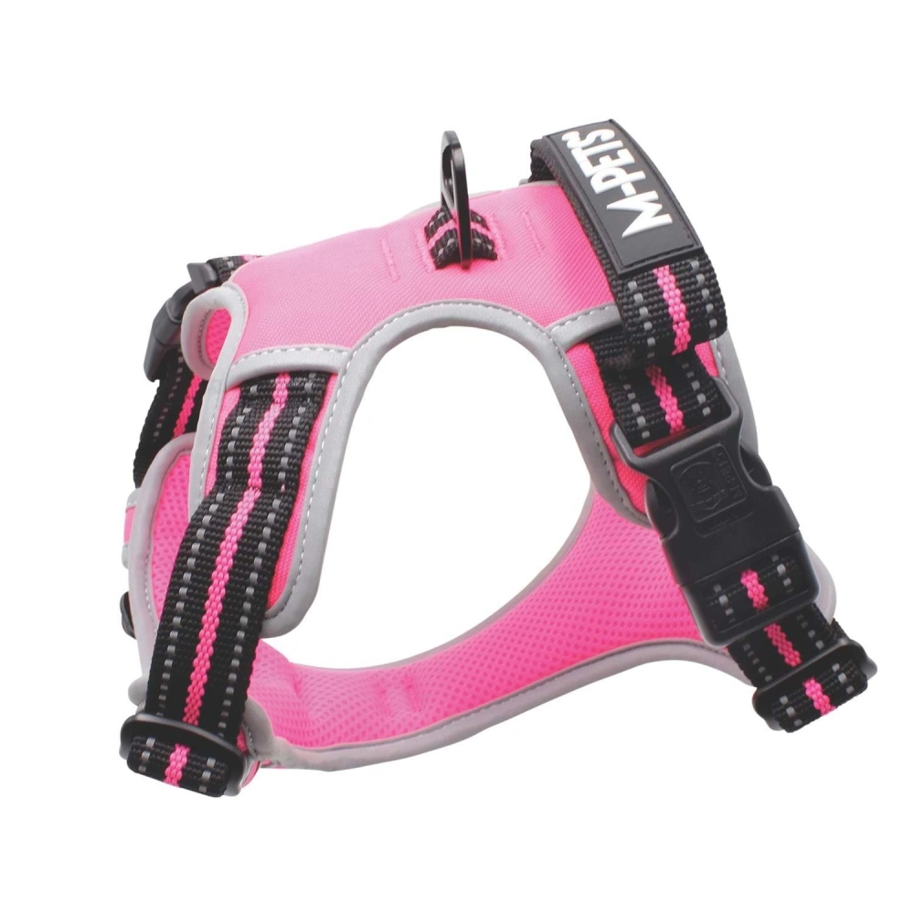 M-Pets Hıkıng Reflektörlü Soft Sırt Tasması Pink M