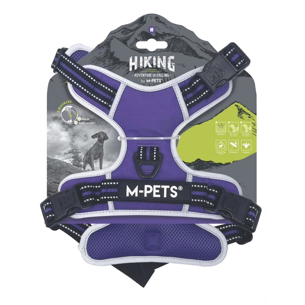 M-Pets Hıkıng Reflektörlü Soft Sırt Tasması Purple XL