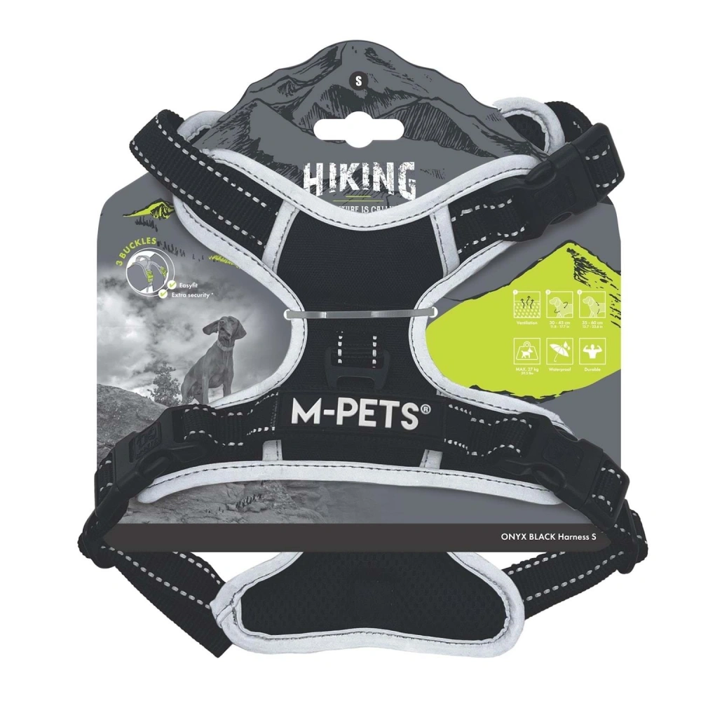 M-Pets Hıkıng Reflektörlü Soft Sırt Tasması Black S