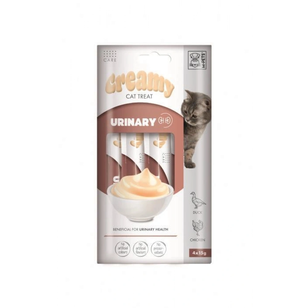 M-Pets Urinary İdrar Yolları Sağlığı Creamy Kedi Ödülü 4x15 Gr