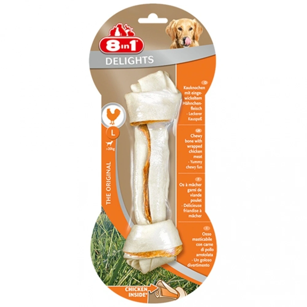 8IN1 Delights Bones Köpek Ödül Kemiği Tavuklu L 85gr