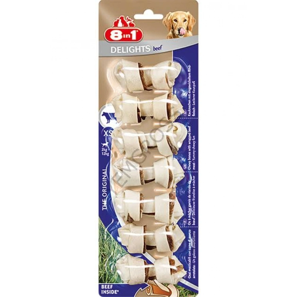 8IN1 Delights Köpek Ödül Kemiği Sığır Etli XS - 84gr
