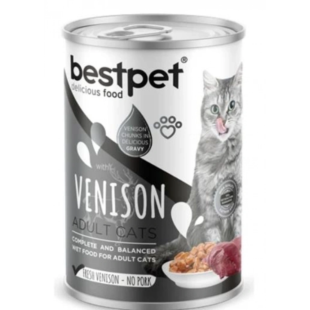Bestpet Geyik Etli Konserve Yetişkin Kedi Maması 400 gr