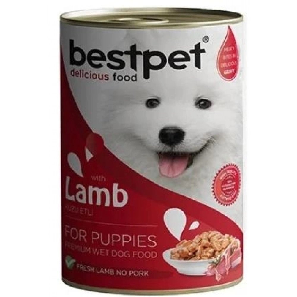 Bestpet Jöle İçinde Parça Kuzu Etli Konserve Yavru Köpek Maması 400 gr