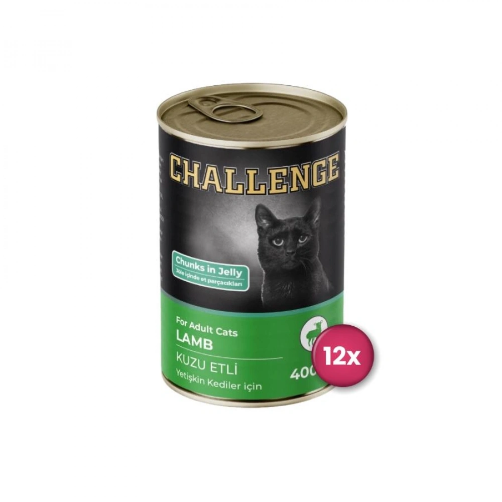Challenge Kuzu Etli 400 gr Yetişkin Konserve Kedi Maması