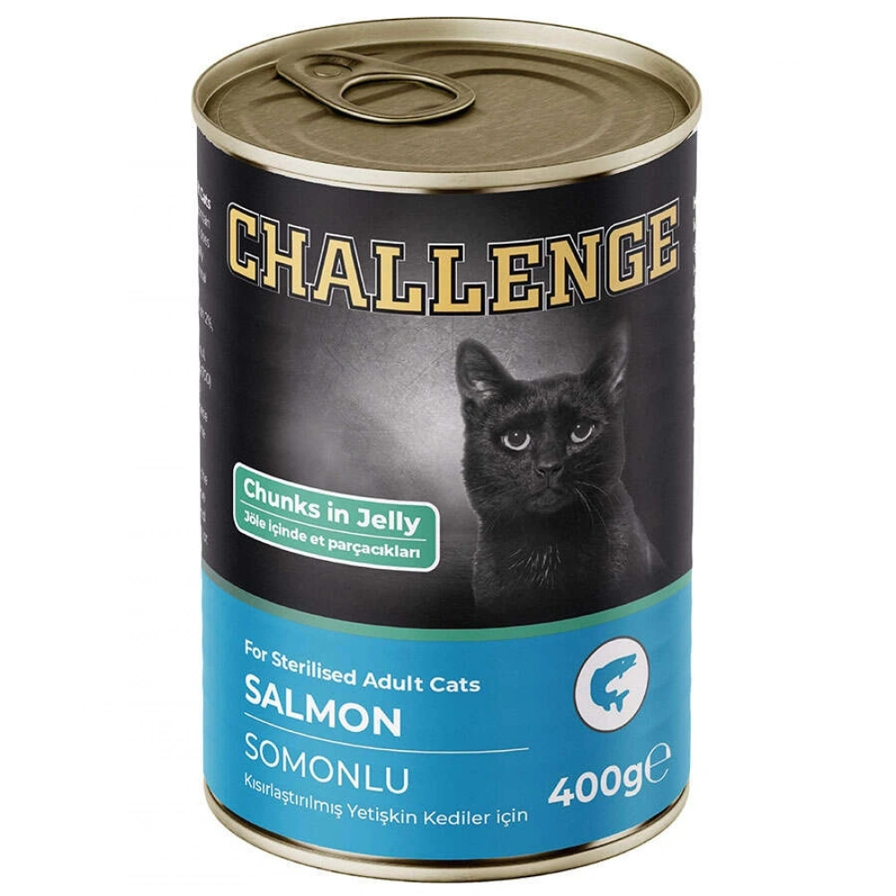 Challenge Somonlu 400 gr Kısırlaştırılmış Yetişkin Konserve Kedi Maması