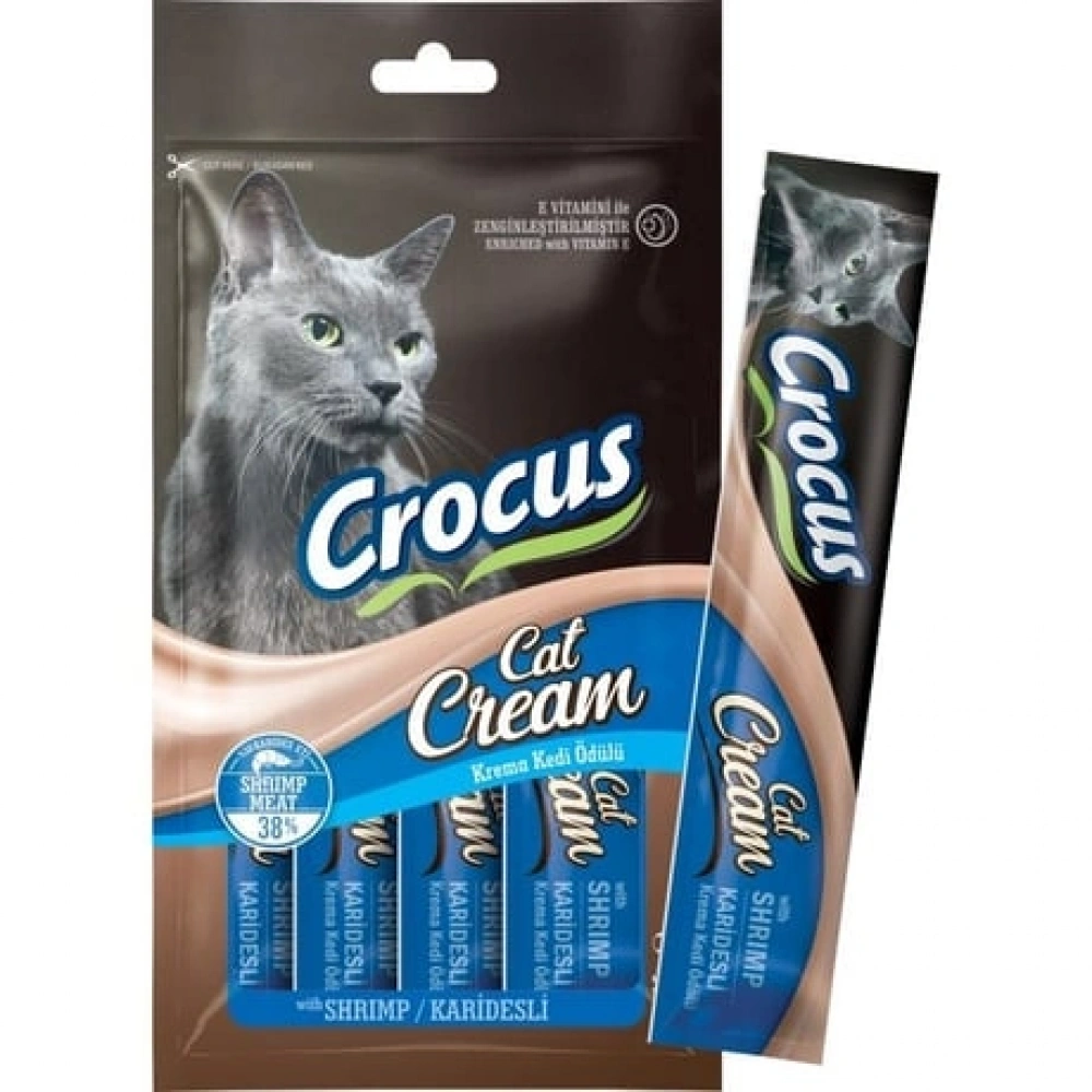 Crocus Karidesli 4x15 gr Krema Kedi Ödül Maması