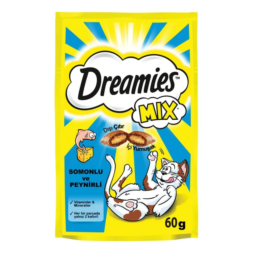 Dreamies Yetişkin Somonlu Peynirli Kedi Ödül Maması 60g