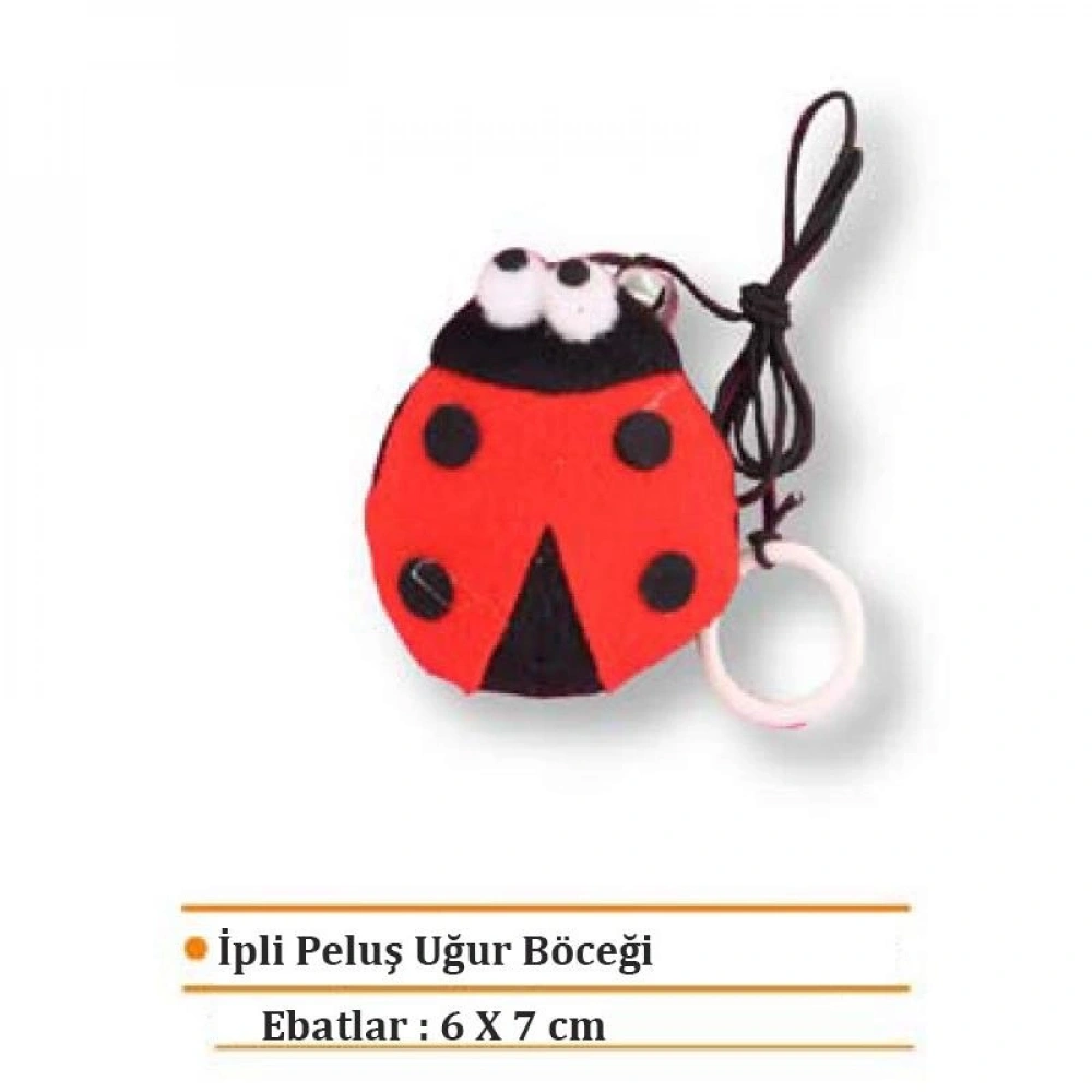Eastland İp Peluş Uğur Böceği Kedi Oyuncağı 7 Cm