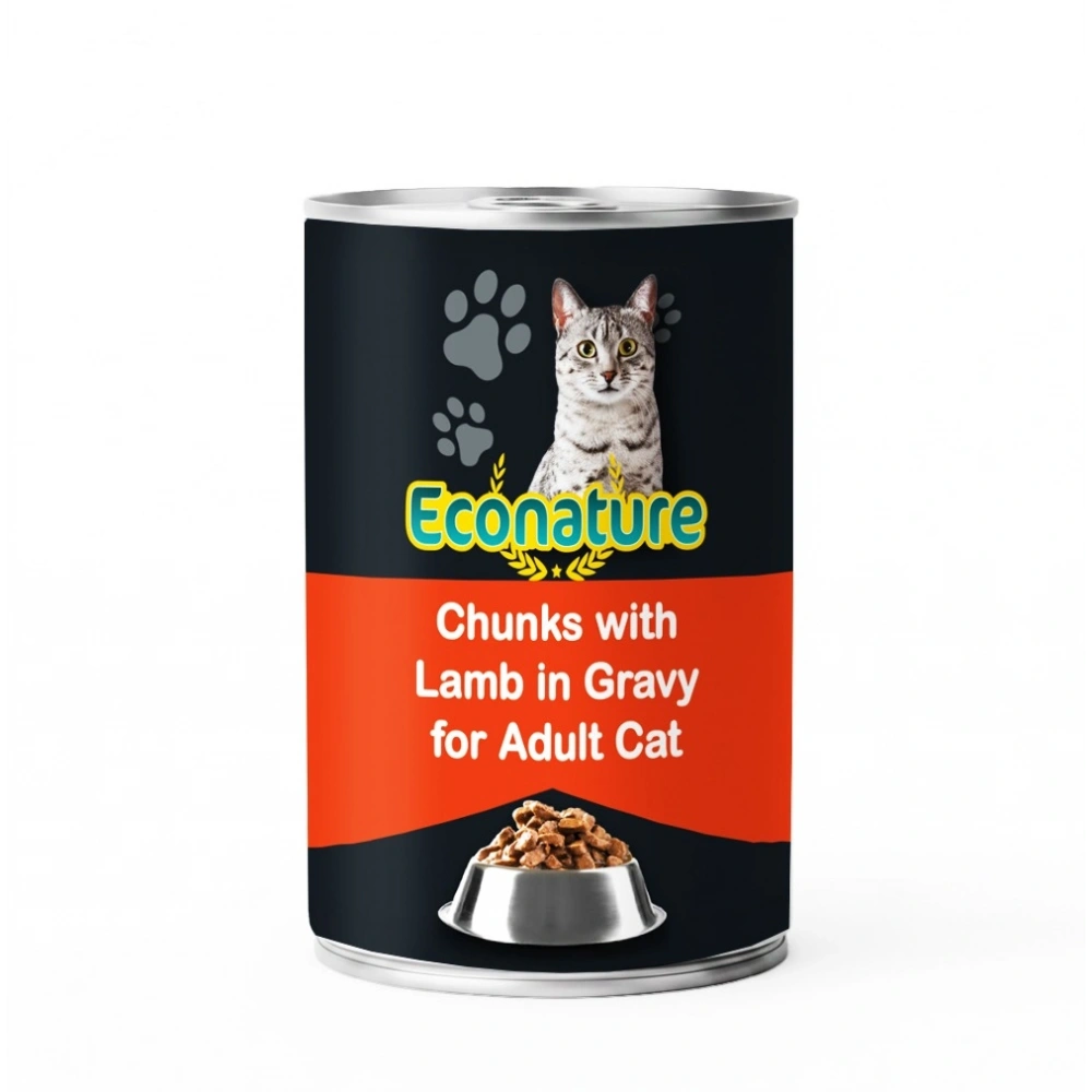 Econature Kuzu Etli 400 gr Yetişkin Kedi Konservesi