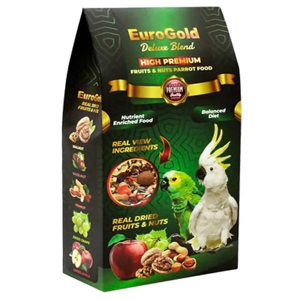EuroGold Deluxe Blend Meyveli ve Kuruyemişli Papağan Yemi 650gr