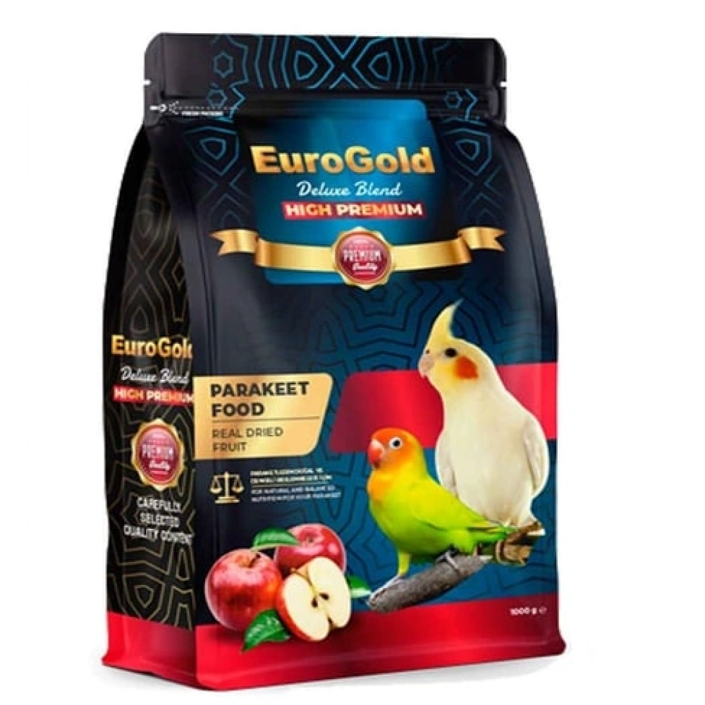 EuroGold Deluxe Elmalı Paraket Yemi 1000gr
