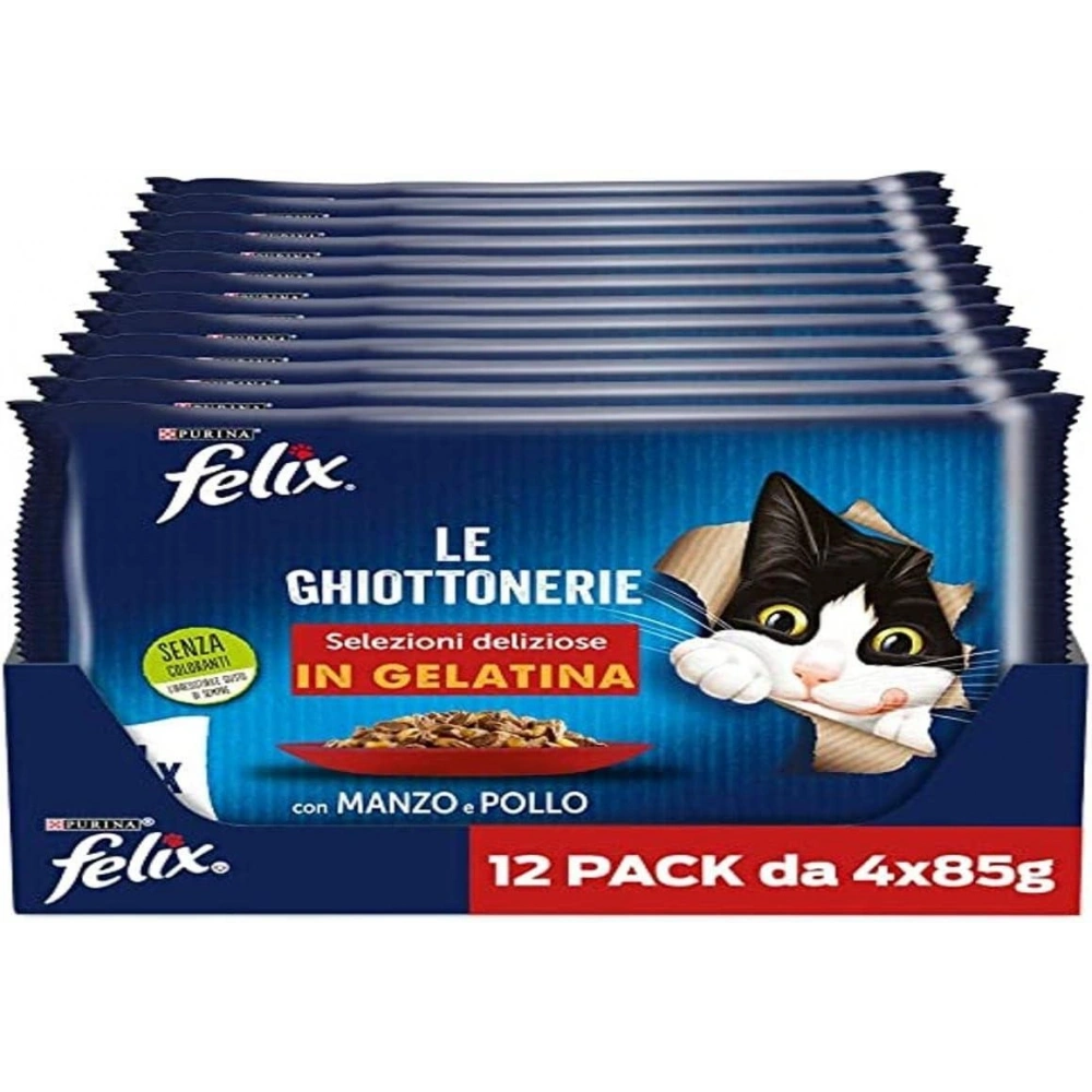 Felix Multipack Sığır ve Tavuk Etli Yetişkin Kedi Konservesi 85 gr 4 Adet