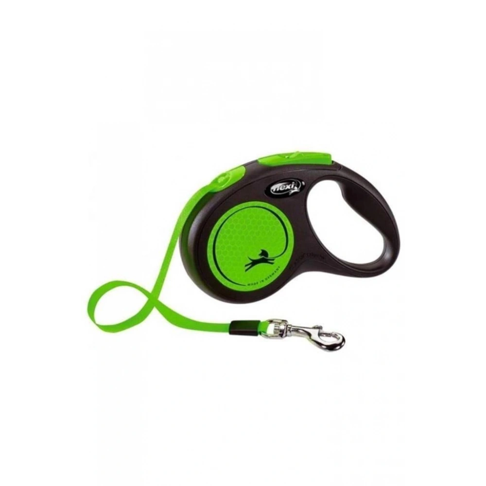 Flexi Neon Şerit Otomatik Tasma S Yeşil 5 mt