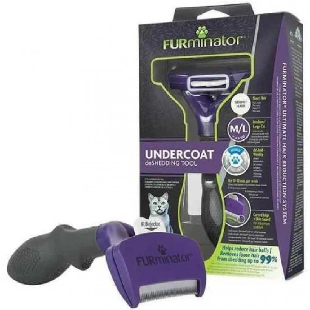 Furminator Kedi Tarağı -Uzun Tüylü Kediler için L