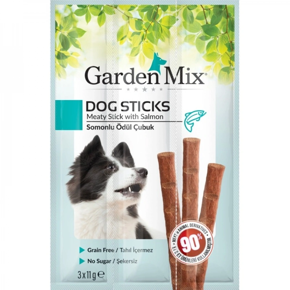 Gardenmix Somonlu 3x11 gr Stick Köpek Ödül Maması