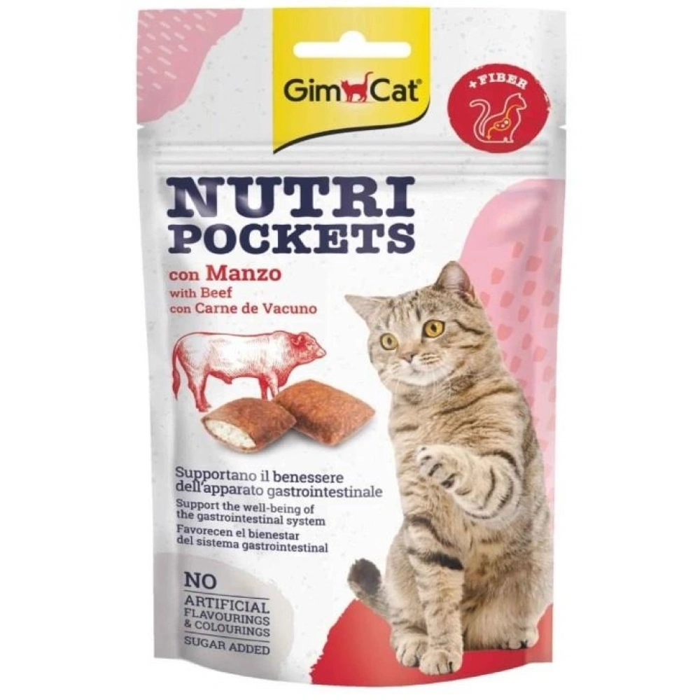 Gimcat Nutripockets Malt İçerikli Biftekli Kedi Ödülü 60 gr