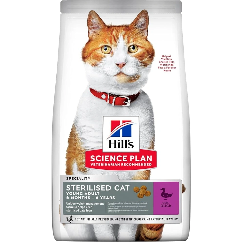 Hills SCIENCE PLAN Kısırlaştırılmış Yetişkin Ördekli Kedi Maması 3 kg