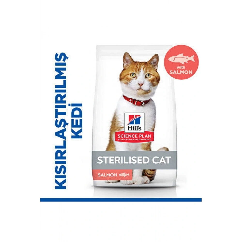 Hills SCIENCE PLAN Kısırlaştırılmış Yetişkin Somonlu Kedi Maması 8 kg + 2 kg