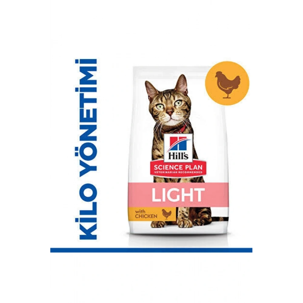 Hills SCIENCE PLAN Light Yetişkin Tavuklu Kedi Maması 1,5 kg