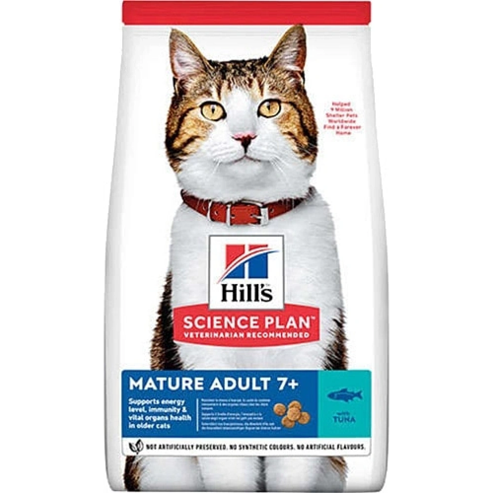 Hills SCIENCE PLAN Mature +7 Ton Balıklı Yaşlı Kedi Maması 1,5 kg