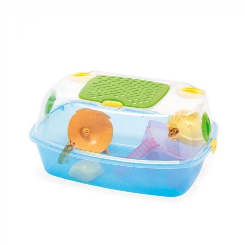 Imac Yo-yo Plus Plastik Hamster Kafesi Mavi 54x39x27cm