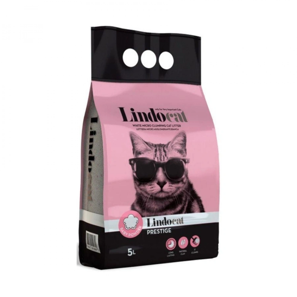 Lindocat Prestige Bebek Pudralı İnce Taneli Kedi Kumu 5L