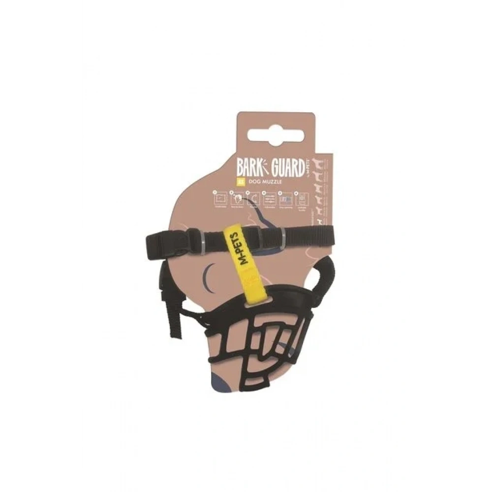 M-Pets Bark Guard Ağızlık Xs Black/Yellow