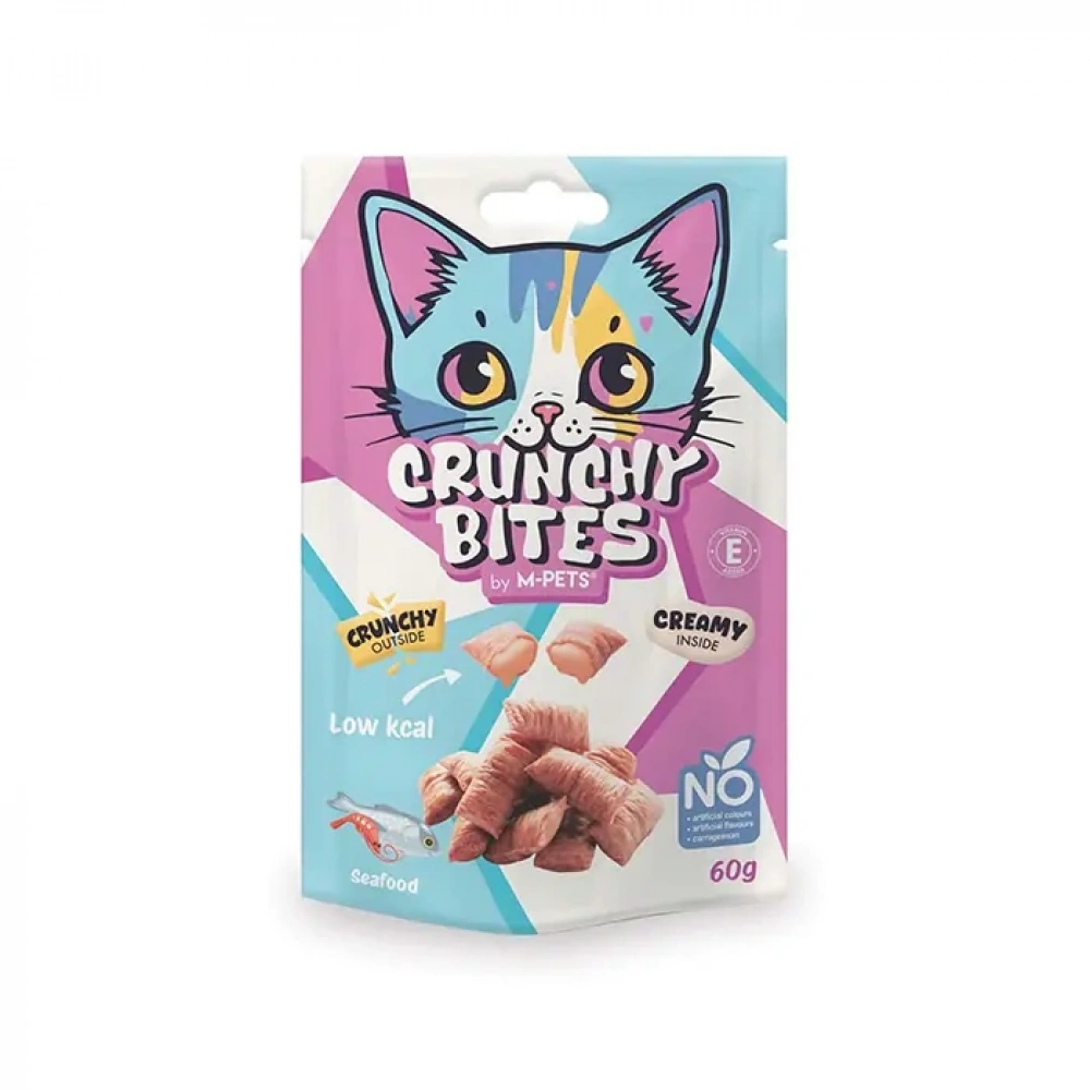 M-Pets Crunchy Bites Deniz Mahsullü Kedi Ödülü 60gr